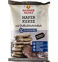 Fursecuri din ovaz fara gluten, cu ciocolata cu lapte, 100g Hammer Muhle