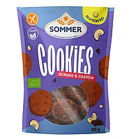 Biscuiti bio fara gluten cu ciocolata si caju, 125g Sommer