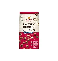 Bilute bio fara gluten, din aluat de Bretzel, trase in ciocolata cu lapte si sare, 100g Hammer Muhle