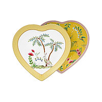 Set 2 farfurii, formă de inimă, Pip Studio, Yellow, 21.5 cm, colecția La Majorelle
