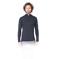 Astro - Bluza cu maneca lunga cu fermoar - 100% Lana Merino Antracit, XL