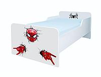 Pachet Promo Complet Patut Baieti 2-8 Ani Spiderman Cu Saltea Cu Lana, Protectie, Perna, Lenjerie Pat, Pilota-