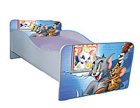 Patut Fetite Tom Si Jerry 140x70 Cu Saltea SafeNest Si Sertar Ptv2119
