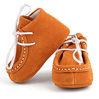 Botosei mocasini unisex BabyFox Portocaliu cu siret uni - FOX10312-12
