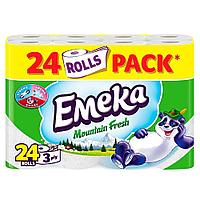 Hartie igienica Emeka Mountain Fresh, 3 straturi, 24 role