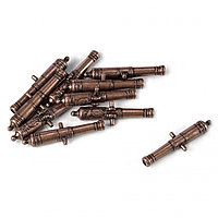 Set 5 tunuri decorate din metal, 36mm, Amati
