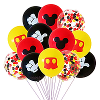 Set 20 baloane latex, imprimeu color Mickey Mouse, 30cm, Ropet
