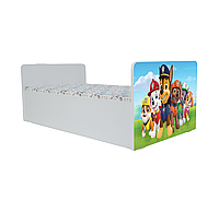 Pat Paw Patrol Gama Nani, cu Saltea SafeNest 130x60 Cm, 2-6 Ani Ptv8341