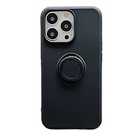 Husa protectie Flippy compatibila cu Samsung A32 4G Liquid Silicone Ring cu suport rotativ Negru