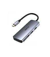 HUB USB Type C - 1x HDMI 3x USB 3.0 SD PD 100W Choetech M19 gri