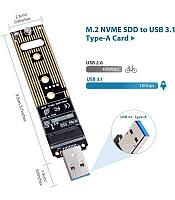 Rack metalic fara carcasa pentru SSD M.2/NGFF 2230 2242 2260 2280 cu