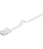 Cablu plat Cat6 UTP 10m 250MHz RJ45 cupru alb Goobay