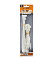 Coliere plastic albe 75buc Handy