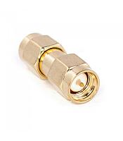 Adaptor SMA tata din ambele parti drept aurit