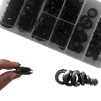 Set mixt 200 buc. O-ringuri Cauciuc pentru Protectia Firelor MaxTech®, Conectorilor si Cablu, Kit Grommet