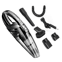 Aspirator portabil cu acumulator MaxTech® pentru uz casnic si auto, functie de aspirare umeda/uscata,