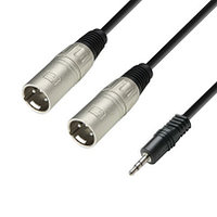 Adam Hall K3YWMM0300 - cablu audio Y 1xjack 3.5mm stereo la 2 x XLR tata 3m