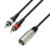 Adam Hall Cables 3 STAR YMCC 0300 - Cablu 2RCA - XLR mama