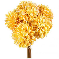 Buchet de Flori Artificiale Dahlia, Galben, 38 cm