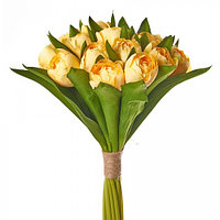 Buchet de Flori Artificiale Lalele Galbene, 35 cm