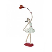 Statuetă Decorativă din Polirășină, Fată cu baloane 10x13x41cm