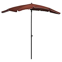 Umbrelă de grădină cu stâlp, cărămiziu, 200x130 cm