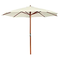 Umbrelă de soare, 300 x 258 cm, alb nisipiu