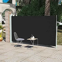 Copertină laterală pentru terasă/curte, negru, 160x300 cm