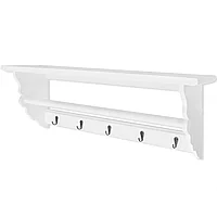 Cuier de haine, stil baroc, alb, MDF