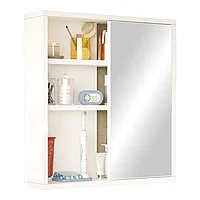 Dulap de baie Bagno cu oglindă în nuanță albă 60x14.5x63.6cm 15x60