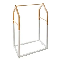 Suport pentru copii din lemn de pin Holen pakoworld în culori Naturale și albe 60x37x100cm 37x60