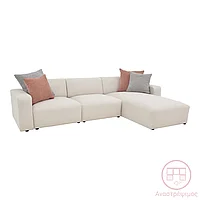 Coltarul reversibil Manimy lumea pako, in tesatura de culoare crem, 285x186x95cm 186x285