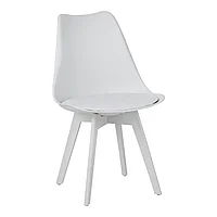 Scaun Gaston I pakoworld PP-PU în culoare albă 48.5x53.5x81.5cm 54x49