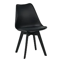 Scaun Gaston I pakoworld PP-PU în culoarea neagră 48.5x53.5x81.5cm 54x49