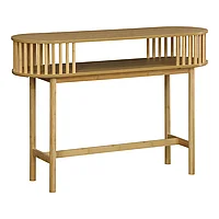 Consola Nodial din MDF/Bambus pakoworld, în culoare Naturală, 120x39x85cm 39x120