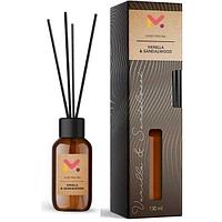 Odorizant cu betisoare pentru camera, 125 ml, aroma Vanilie si Lemn de Santal