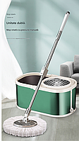 Set galeata mop cu centrifuga si rotatie 360 de grade din inox inoxidabil Arvada MagicClean, galeata ovala,