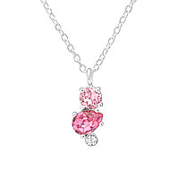 Colier din argint cu cristale Swarovski, Pandantiv Geometric, A4S38436