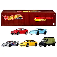 Set 5 masinute in container Deutschland Design - 1/64 Hot Wheels Premium