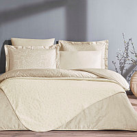 Set pat dublu cuvertura, husa pilota, cearsaf si 4 fete de perna, bumbac satinat tesatura Jacquard, TAC