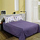 Lenjerie de pat 2 persoane, bumbac finet, 6 piese, 2 fete, mov, SP484 Bumbac finet 100%, 200 x 230 cm, 55 x 80 - foto 2 - id-p97919471