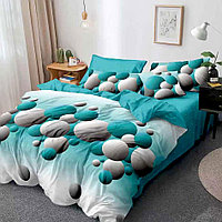 Lenjerie de pat 2 persoane, bumbac finet, 6 piese, 2 fete, SP933 Bumbac finet 100%, 245 x 250 cm, 200 x 230