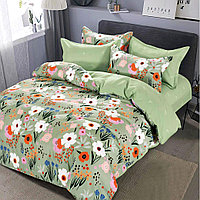 Lenjerie de pat 2 persoane, bumbac finet, 6 piese, 2 fete, SP657 Bumbac finet 100%, 200 x 230 cm, 55 x 80 cm