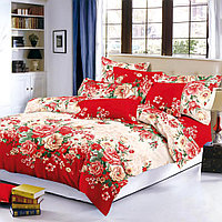 Lenjerie de pat 2 persoane, bumbac finet, 6 piese, 2 fete, SP253 Bumbac finet 100%, 245 x 250 cm, 200 x 230