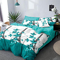 Lenjerie de pat 2 persoane, bumbac finet, 6 piese, 2 fete, SP945 Bumbac finet 100%, 245 x 250 cm, 200 x 230