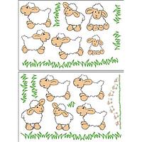 Sticker decorativ Wizard&Genius Jumping Sheeps 22 cm x 33 cm 74300
