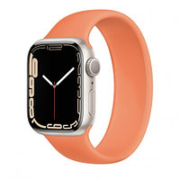 Bratara silicon portocalie tip solo loop marca THD pentru Apple Watch 41mm seria 7 si seria 8, marimea S,