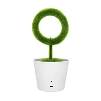 Purificator aer, pentru birou sau casa, in forma de planta, incarcare USB, Alb/Verde