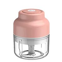 Mini Tocator EVTrend® Portabil cu Lame Metalice si Incarcare USB, Roz