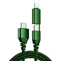 Cablu de incarcare rapida si transfer de date, 2 in 1, PD, 1m, EVTrend® Premium, USB-C la USB-C, tip